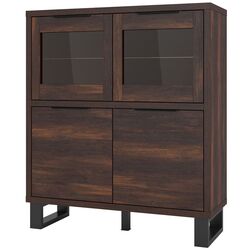 Dulap-vitrina Helvetia Halle №42 (Wallace Oak/Black)