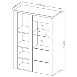 Тумба Helvetia Larona №44 1D (Satin Walnut/Touchwood) Thumb