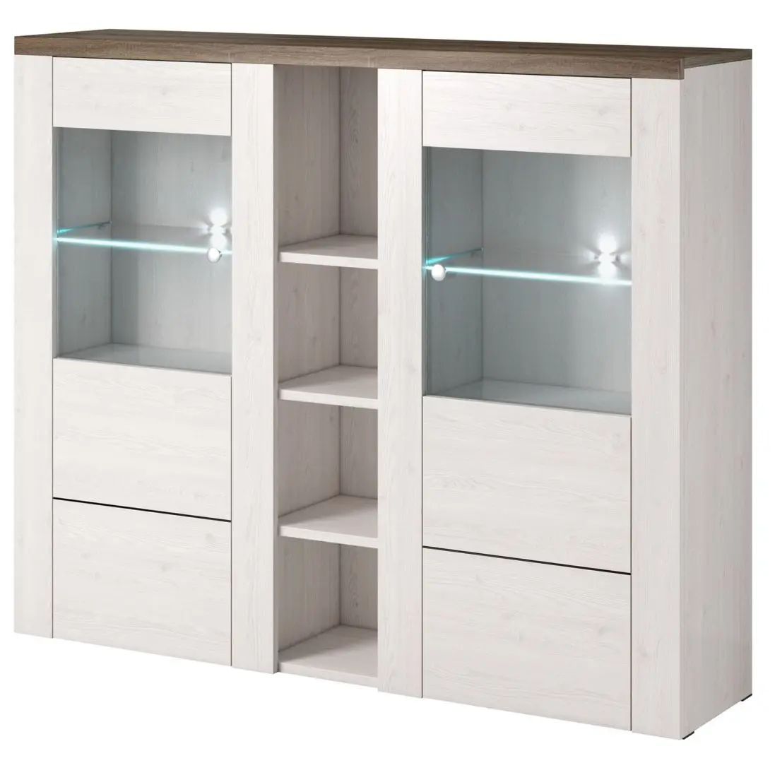 Тумба-витрина Helvetia Larona №46 2D (Siberian Larch/Sonoma Oak Truffle)