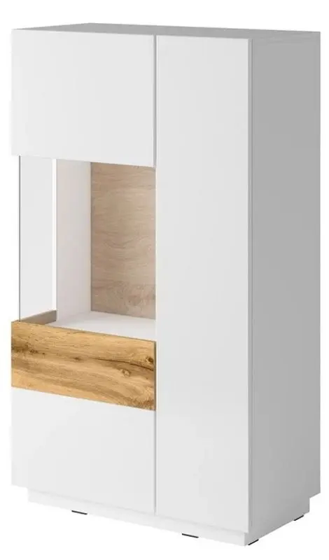 Tumba Helvetia Silke №42 2D Left (White/White Gloss/Wotan Oak)