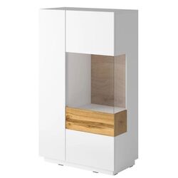 Tumba Helvetia Silke №44 2D Right (White/White Gloss/Wotan Oak)