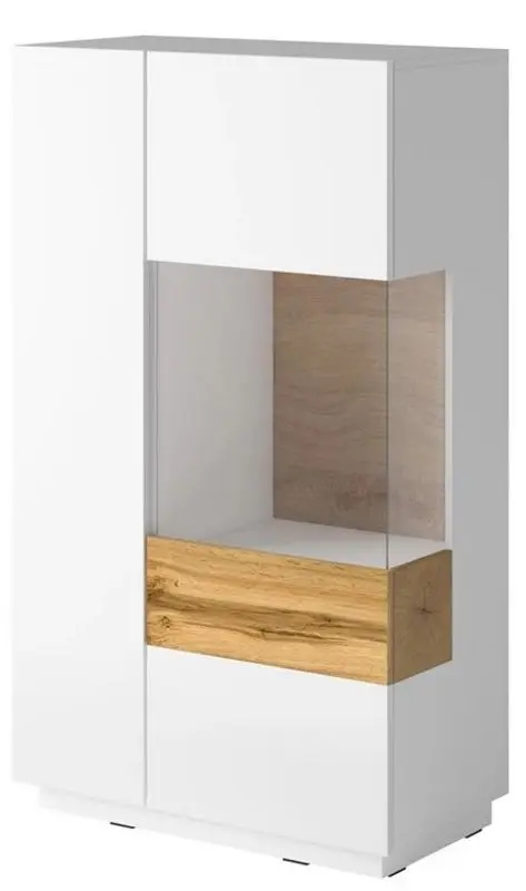 Tumba Helvetia Silke №44 2D Right (White/White Gloss/Wotan Oak)