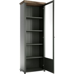 Витрина Helvetia Evora №05 1D Green/Lefkas Oak (правый) Thumb