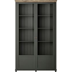 Витрина Helvetia Evora №13 2D (Green/Lefkas Oak) Thumb