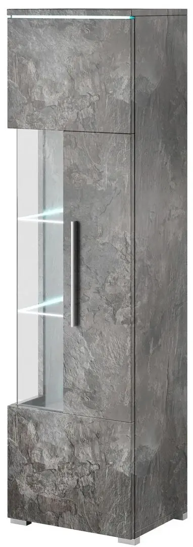 Пенал-витрина Helvetia India №06 1D Right (Slate)