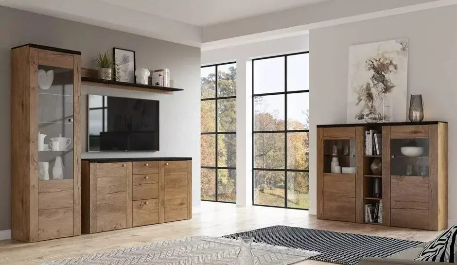 Витрина Helvetia Larona №05 1D (Lefkas Oak/Touchwood)