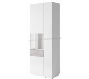 Vitrina Helvetia Silke №12 2D Left (White/White Gloss/Colorado Concrete)