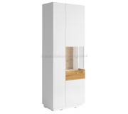 Vitrina Helvetia Silke №13 2D Right (White/White Gloss/Wotan Oak)