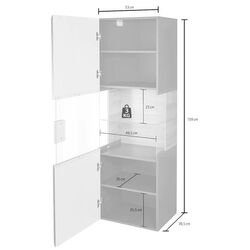 Витрина навесная Helvetia Toledo №07 1D (White Gloss/Sanremo Oak Light) Thumb