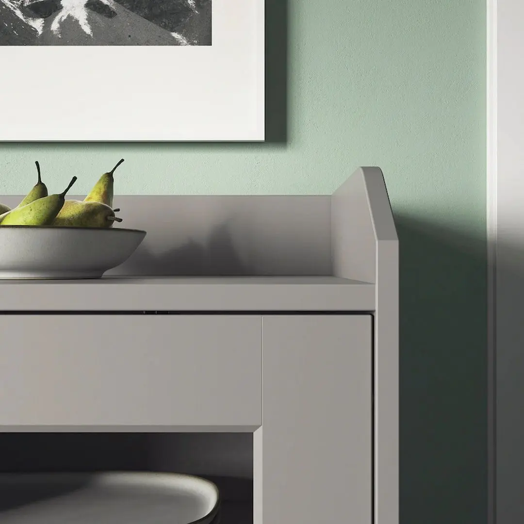 Bufet Ikea Hauga usi de sticla 105x116 (Gri)