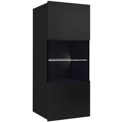 Витрина Mirjan24 Bralani/Calabrini C5 (Black/Black Gloss)