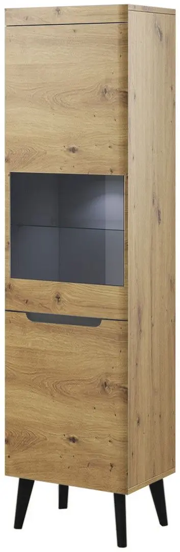 Vitrina Mirjan24 Nirus/Nordi WT53 LED (Artisan Oak/Black)