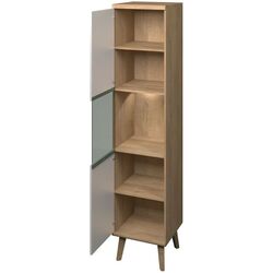 Vitrina Mirjan24 Prime/Primo WT50 LED (Riviera Oak/White) Thumb