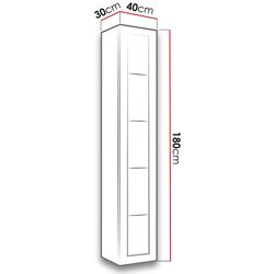 Витрина Mirjan24 Zigo/Vigo 180 LED (White/White Gloss) Thumb