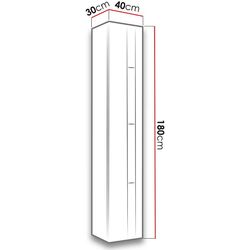 Vitrina Mirjan24 Zigo/Vigo New 180 LED (White/White Gloss) Thumb