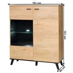 Тумба Mobhaus Siran Typ 4 (Lefkas Oak/Black) Thumb