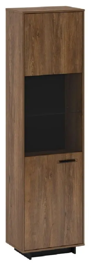 Витрина Tempo Kondela Delis A1 Left (Bolzano Oak/Black)