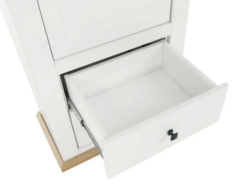 Vitrina Mobhaus Leon MZ4 (White/Grand Oak)