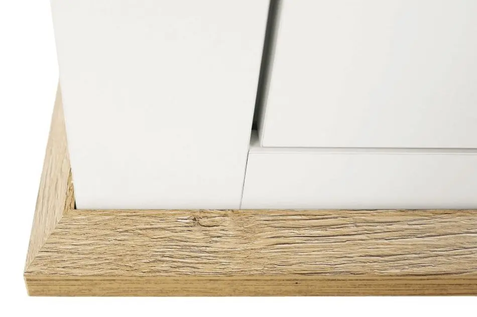 Vitrina Mobhaus Leon MZ4 (White/Grand Oak)