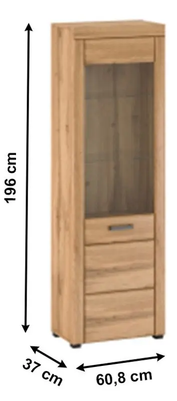 Витрина Tempo Kondela Pusan A (Appalachian Oak)