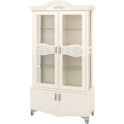 Dulap cu vitrina Неман Sofiya МН-025-17 (Cream Gloss/Cream)