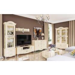 Dulap cu vitrina Неман Sofiya МН-025-17 (Cream Gloss/Cream) Thumb