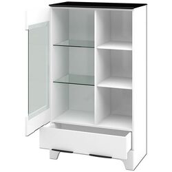 Витрина Неман Верона МН-128-12 (Белый Глянец/Черный Матовый) Thumb