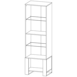 Penal-Vitrina Sokme Old Vud 2U (Craft Oak Gold/Black) Thumb