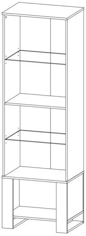 Penal-Vitrina Sokme Old Vud 2U (Craft Oak Gold/Black)