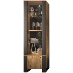 Penal-Vitrina Sokme Old Vud 2U (Craft Oak Gold/Black)