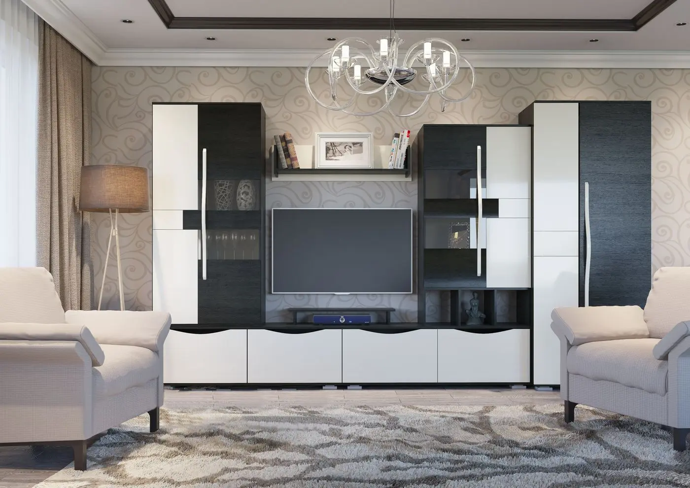 Vitrina mica SV-Mebel Nota 26 (Wenge Oak/Vanilla) - 2