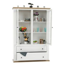 Витрина Tempo Kondela Leon MZ5 (White/Grand Oak) Thumb