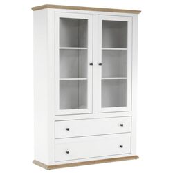 Vitrina Tempo Kondela Leon MZ5 (White/Grand Oak)