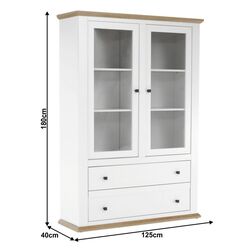 Витрина Tempo Kondela Leon MZ5 (White/Grand Oak) Thumb