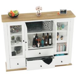 Tumba Tempo Kondela Leon MZ6 (White/Grand Oak) Thumb