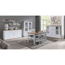 Tumba Tempo Kondela Leon MZ6 (White/Grand Oak) Thumb