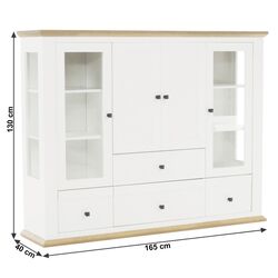 Tumba Tempo Kondela Leon MZ6 (White/Grand Oak) Thumb