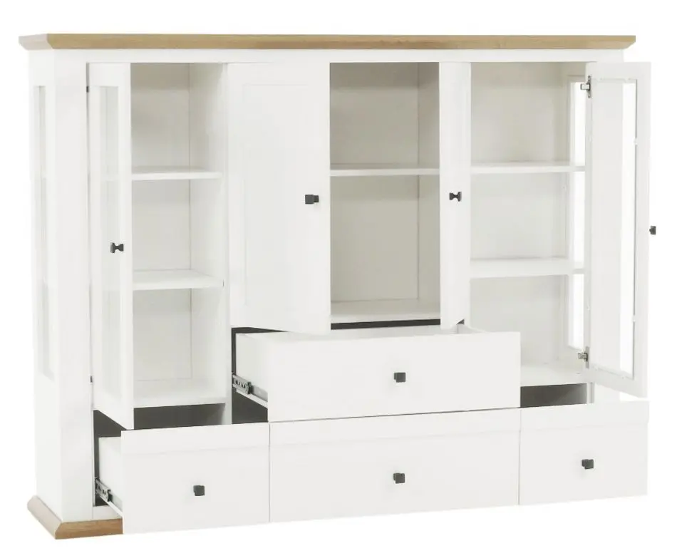 Tumba Tempo Kondela Leon MZ6 (White/Grand Oak)