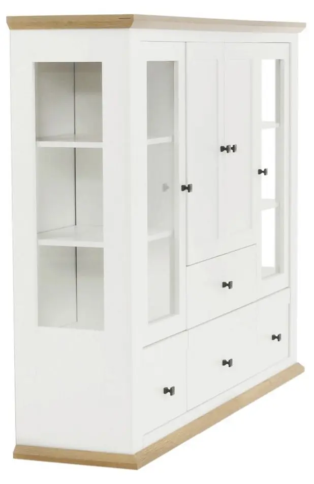 Tumba Tempo Kondela Leon MZ6 (White/Grand Oak)