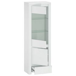 Витрина Tempo Kondela Lindy 1D1W1S (White Gloss) Thumb