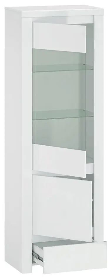 Витрина Tempo Kondela Lindy 1D1W1S (White Gloss) - 3