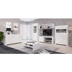 Витрина Tempo Kondela Lindy 1D1W1S (White Gloss) Thumb