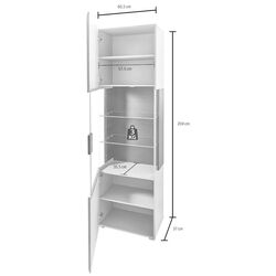 Витрина Helvetia Toledo №05 1D (White Gloss/Sanremo Oak Light) Thumb