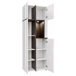 Dulap-vitrina ASM Cross PEW CS WSW (White/White Gloss/Perla Elm) Thumb