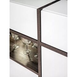 Dulap-vitrina ASM Cross PEW CS WSW (White/White Gloss/Perla Elm) Thumb