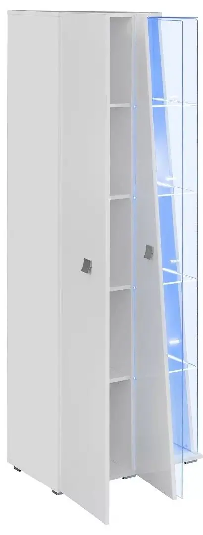 Dulap-vitrina ASM Edge WW EE WSW (White/White Gloss) - 2