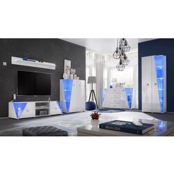 Dulap-vitrina ASM Edge WW EE WSW (White/White Gloss) Thumb