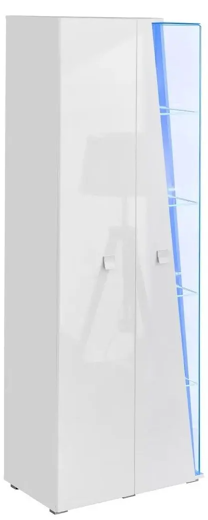 Dulap-vitrina ASM Edge WW EE WSW (White/White Gloss)