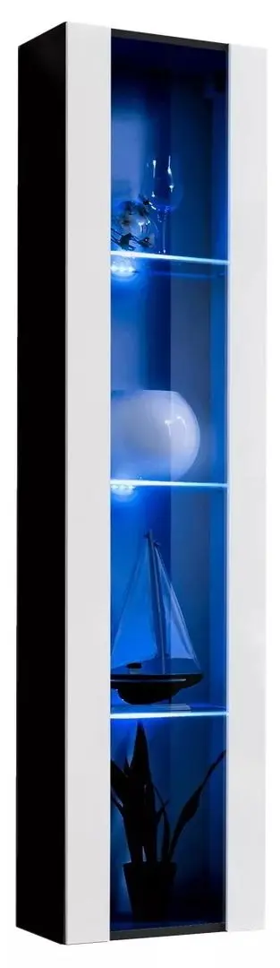 Penal-vitrina ASM Fly ZW FY 41 (Black Matt/White Gloss)