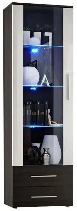 Vitrina ASM Neo I EMEMWH N1 (White Gloss/Wenge)